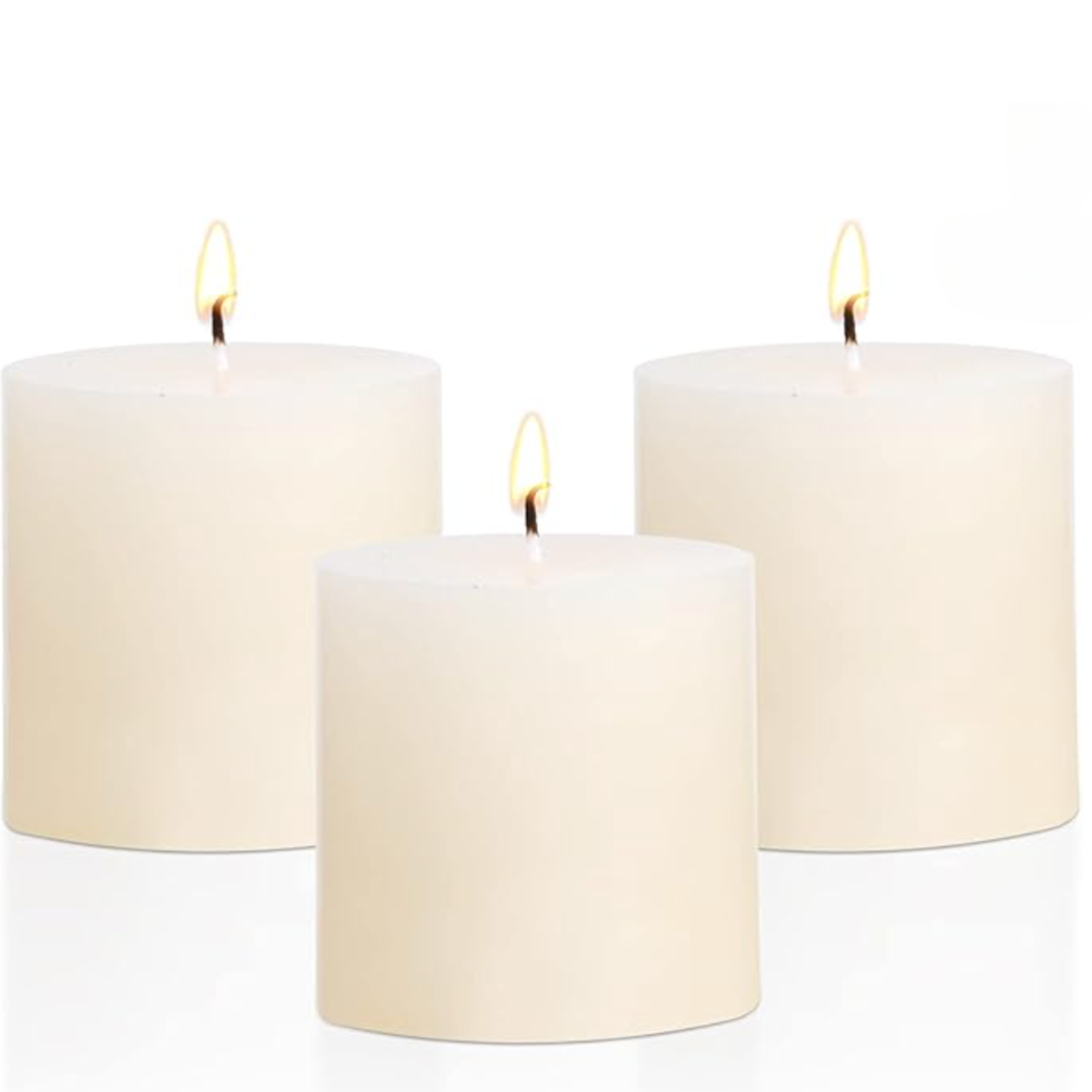 Ivory Pillar Candles