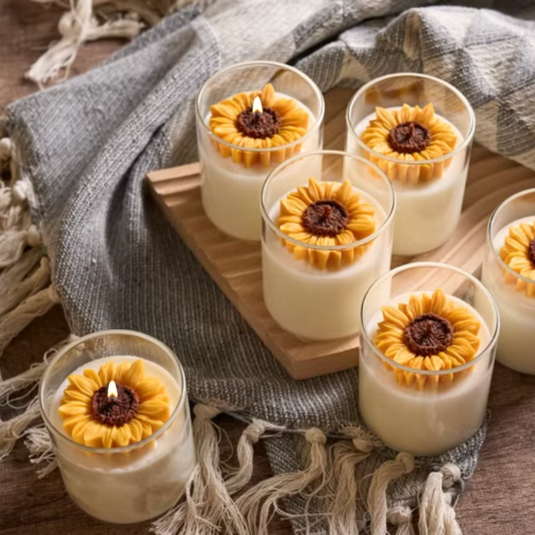 Golden Glow Sunflower Candle