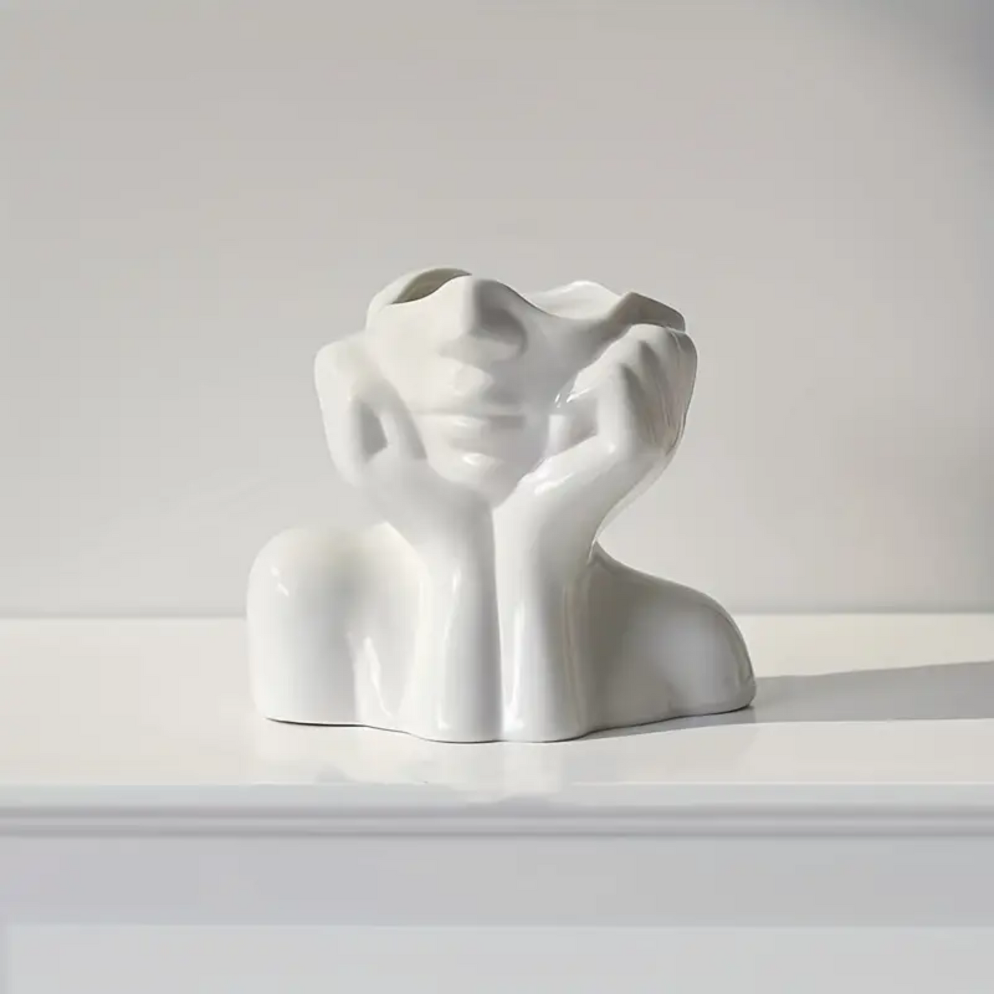 Nordic Style Human Face Boho Vase