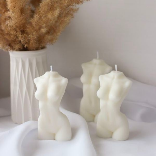 LARGE Woman Body Candle / Nude Venus Goddess Figure Candle / Female Figure Bust