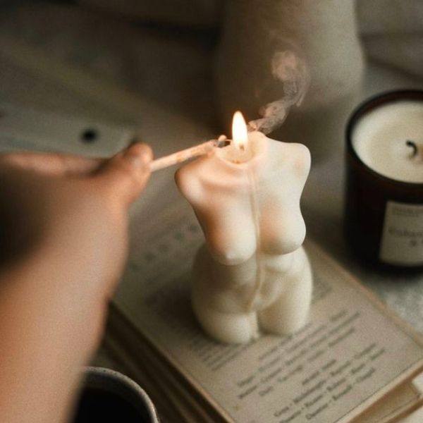 LARGE Woman Body Candle / Nude Venus Goddess Figure Candle / Female Figure Bust