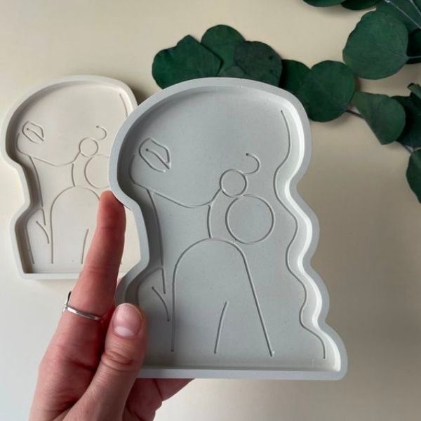 Woman Concrete Jewellery Dish