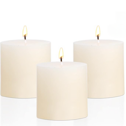 Ivory Pillar Candles