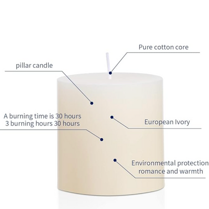 Ivory Pillar Candles