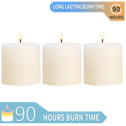 Ivory Pillar Candles