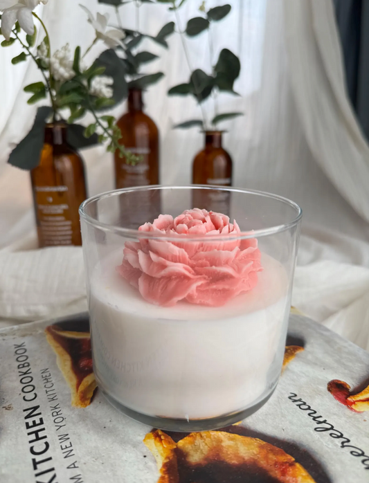 Peony Flower Candle