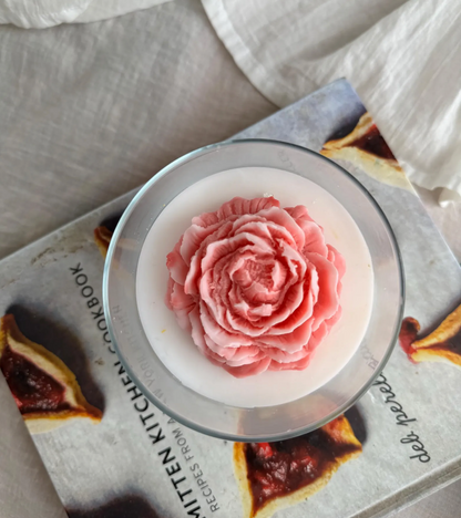 Peony Flower Candle